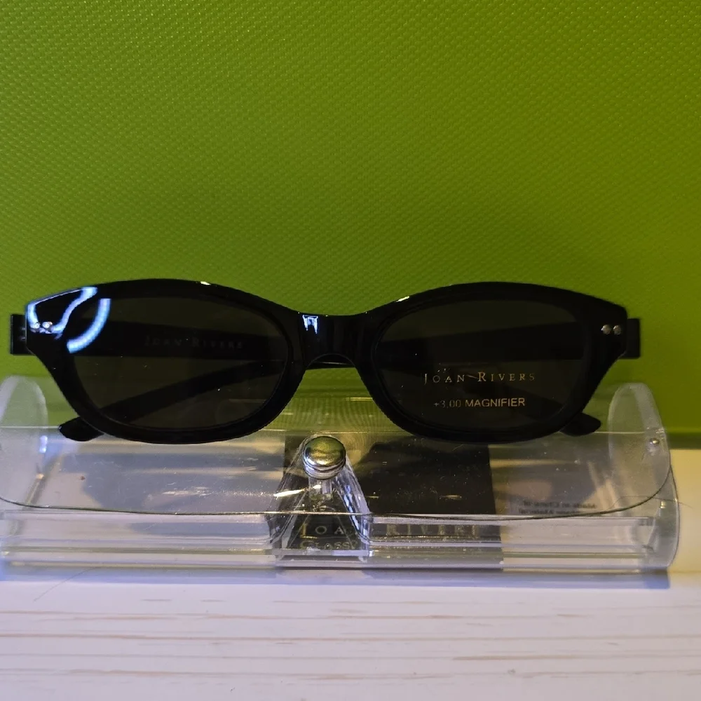 2 Joan Rivers Kids Black Sunglasses and a Clear Frame W/Multicolor Stripe Arms